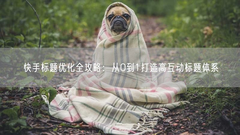 快手标题优化全攻略：从0到1打造高互动标题体系