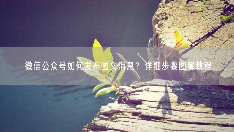 微信公众号如何发布图文消息？详细步骤图解教程