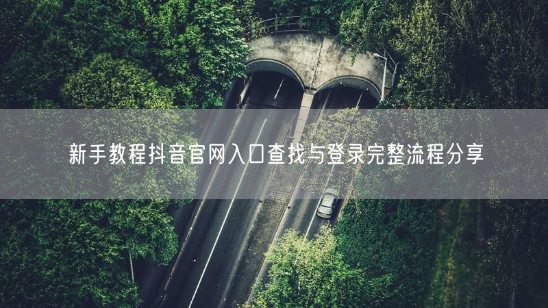 新手教程抖音官网入口查找与登录完整流程分享