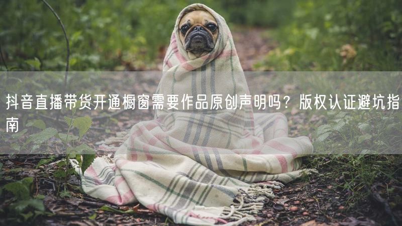 抖音直播带货开通橱窗需要作品原创声明吗？版权认证避坑指南