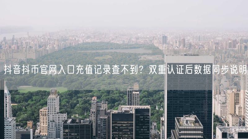 抖音抖币官网入口充值记录查不到？双重认证后数据同步说明